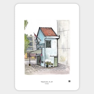 Tinyhouse Saigon (Ho Chi Minh City) Vietnam Watercolor Illustration Sticker